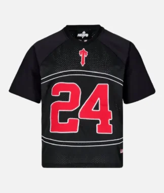 Black Nofs x Trapstar Short Sleeve NFL Jersey