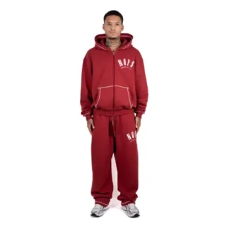 Exclusive Red Noneofus X Trapstar Zipper Tracksuit