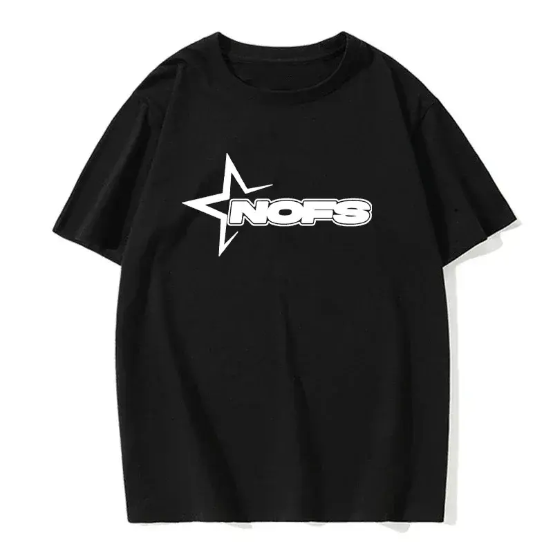 NOFS Black Casual Summer Cotton T-Shirt NOFS Black Casual Summer Cotton T-Shirt