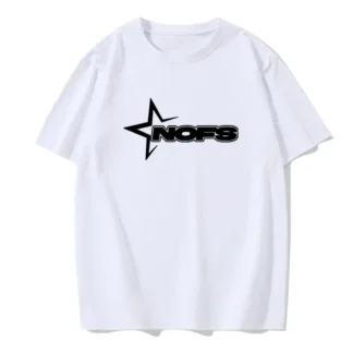 NOFS White Casual Summer Cotton T-Shirt