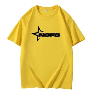 NOFS Yellow Casual Summer Cotton T-Shirt