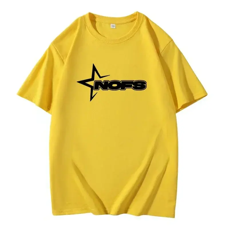 NOFS Yellow Casual Summer Cotton T-Shirt NOFS Yellow Casual Summer Cotton T-Shirt