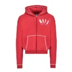 Nofs X Trapstar Red Zipper Hoodie