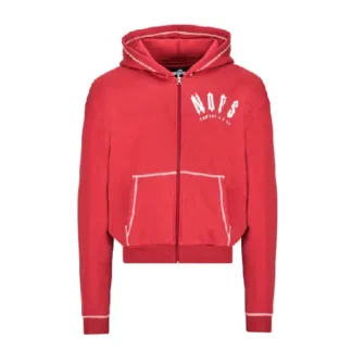 Nofs X Trapstar Red Zipper Hoodie