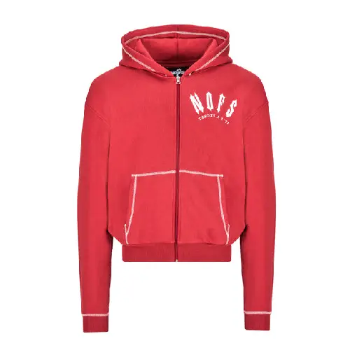 Nofs X Trapstar Red Zipper Hoodie Nofs X Trapstar Red Zipper Hoodie