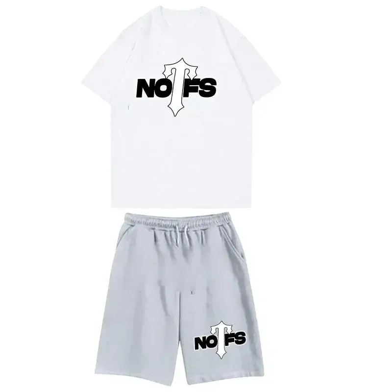 Nofs x Trapstar Summer Suit in White & Grey Nofs x Trapstar Summer Suit in White & Grey