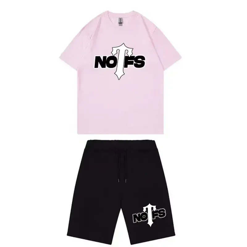 Nofs x Trapstar Summer Suit – Light Pink and Black Nofs x Trapstar Summer Suit – Light Pink and Black