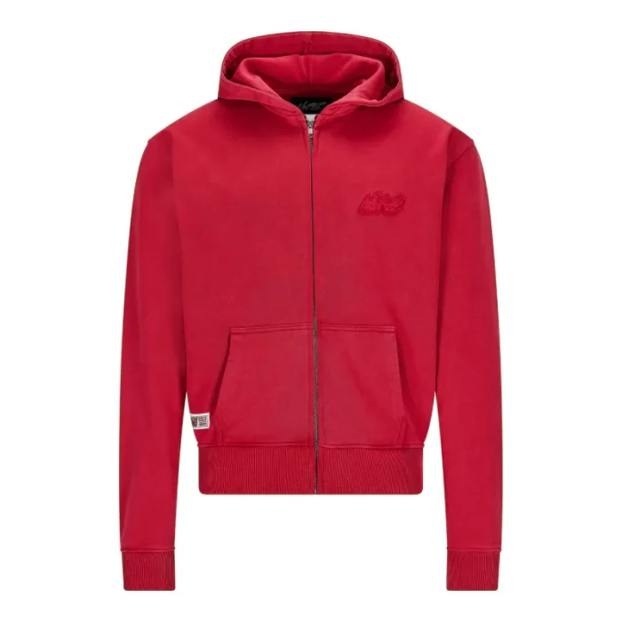 Red Basic NOFS Zipper Hoodie Red Basic NOFS Zipper Hoodie