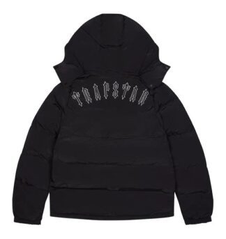 Trapstar Black Irongate Jacke mit Abnehmbarer Kapuze