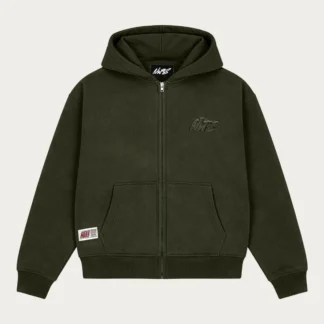 NOFS Dark Olive Basic Zip Hoodie